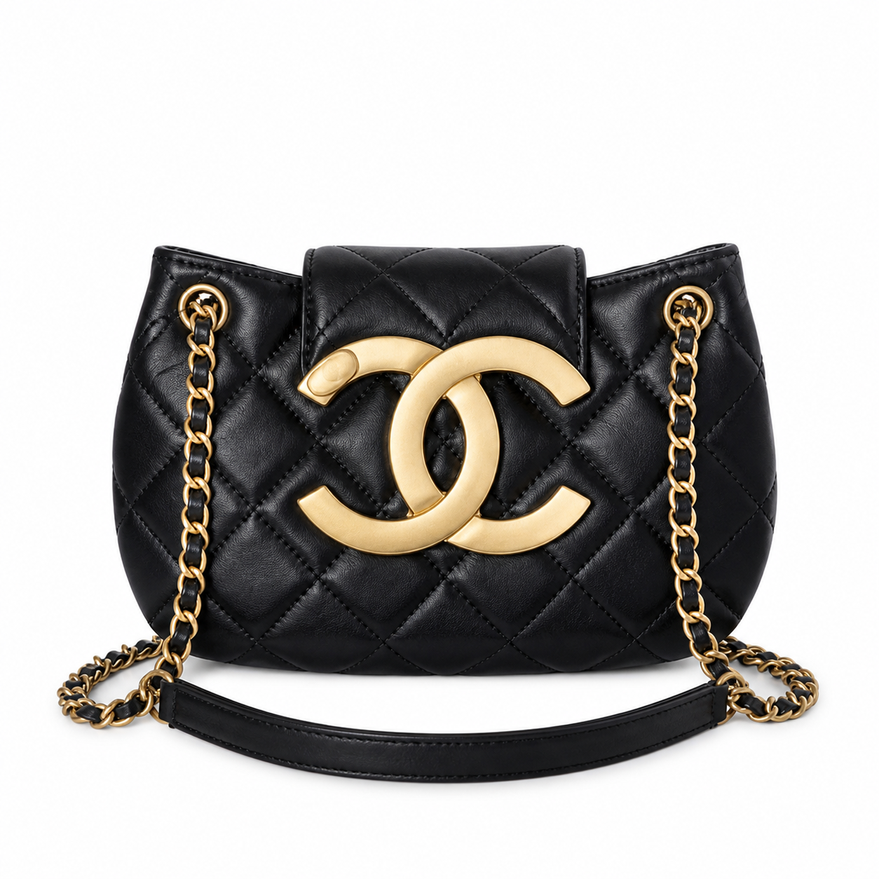 Chanel Classic Quilted Mini Vertical Flap Bag | CC Turn-Lock Chain Strap — 21cm