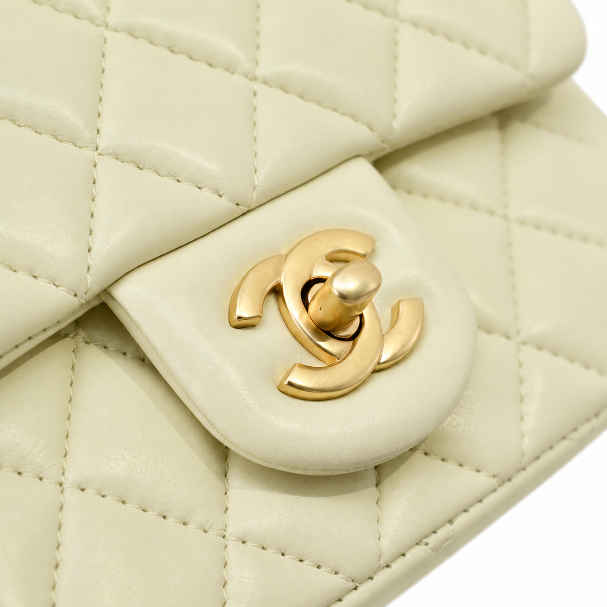 Chanel Classic Quilted Flap Bag | CC Turn-Lock Leather Chain Strap — 18x13cm