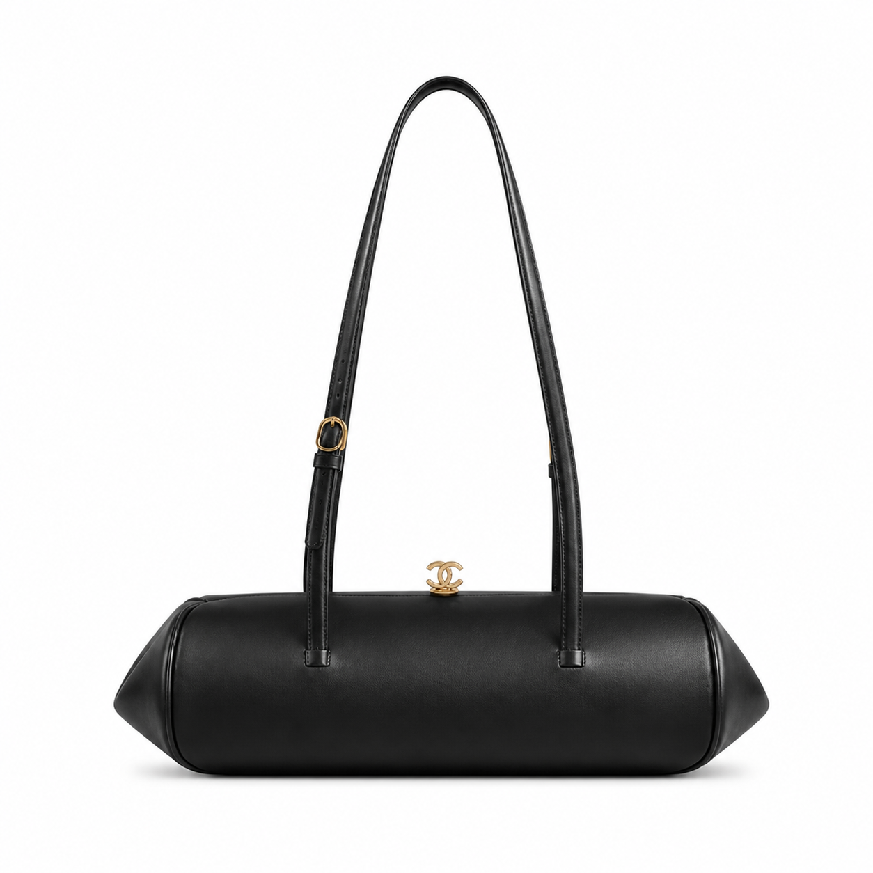 Chanel CC Smooth Calfskin Cylinder Bowling Bag | Gold CC Clasp — 36cm