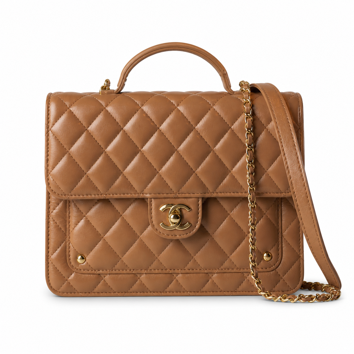 Chanel Classic Quilted Flap Bag | Iconic CC Turn-Lock, Leather-Woven Chain Strap, Shoulder, Crossbody & Underarm | Luxury Flap Bag for Evening, Travel & Everyday Chic