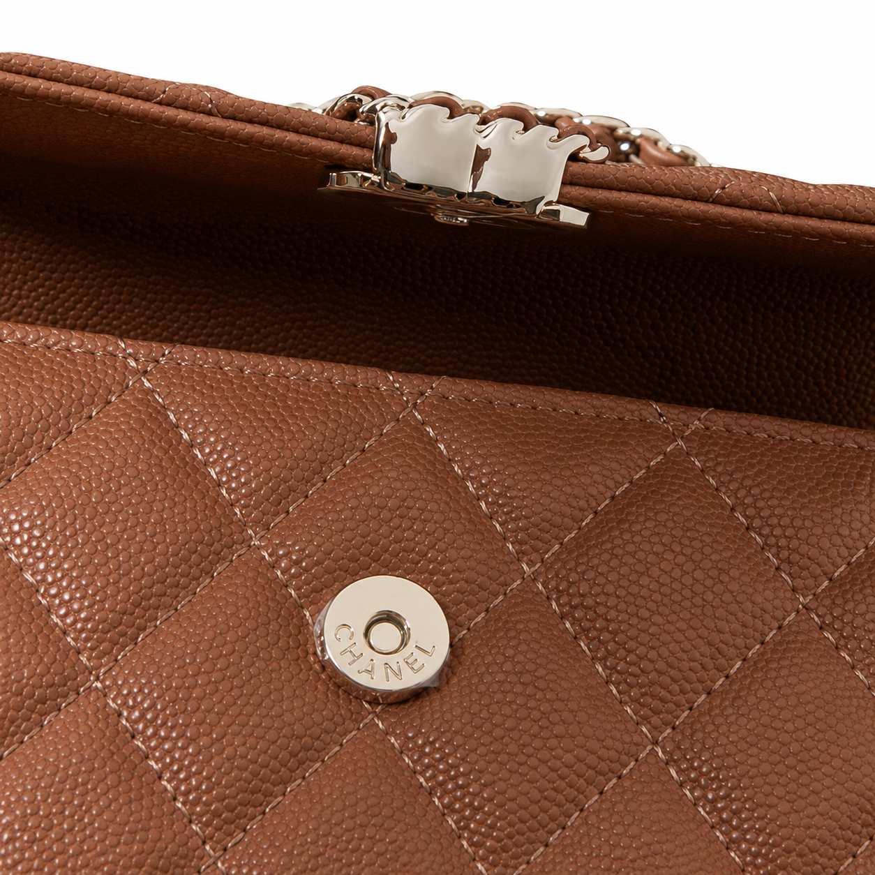 Chanel Pure White Smooth Quilted Mini Flap Bag | Gold Spherical Ball CC Turn-Lock, Straight-Edge Flap & Dual White Chain