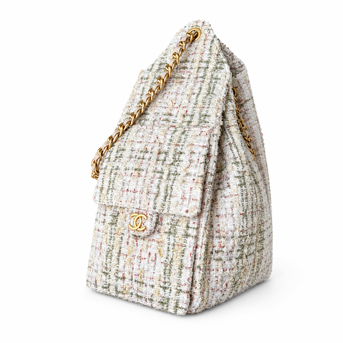 Chanel Classic Quilted Large Top Handle Tote Bag | CC Turn-Lock Chain Strap — 40cm