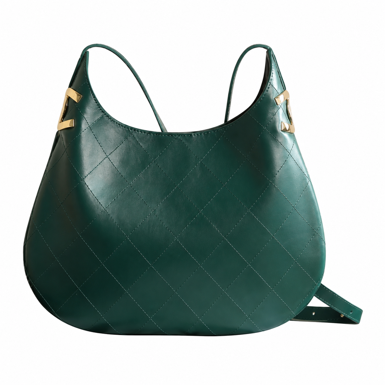 Chanel 31 Large Shopping Bag Forest Green Lambskin | Gold CC Bar & Crossbody Strap — 32cm