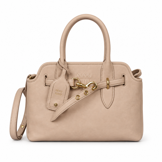 Miu Miu Leather Top Handle Bag 30 cm