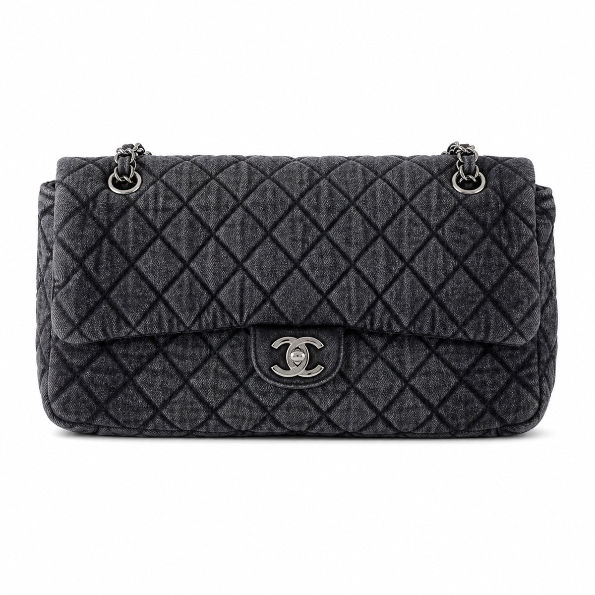 Chanel Classic Quilted Maxi Flap Bag | CC Hardware & Gold Chain — 33cm