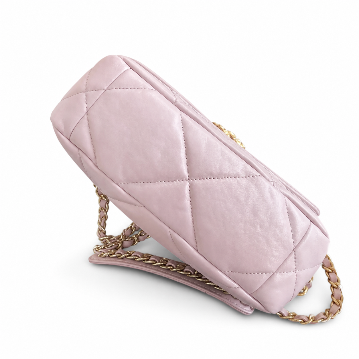 Chanel Classic Quilted Flap Bag | CC Turn-Lock Gold Hardware Leather Chain — 26cm