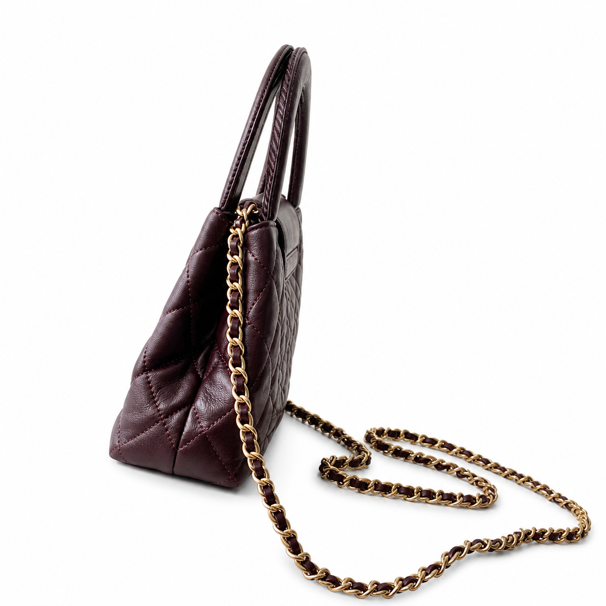 Chanel Classic Quilted Mini Flap Bag | CC Turn-Lock Leather Chain Strap — 13x19cm