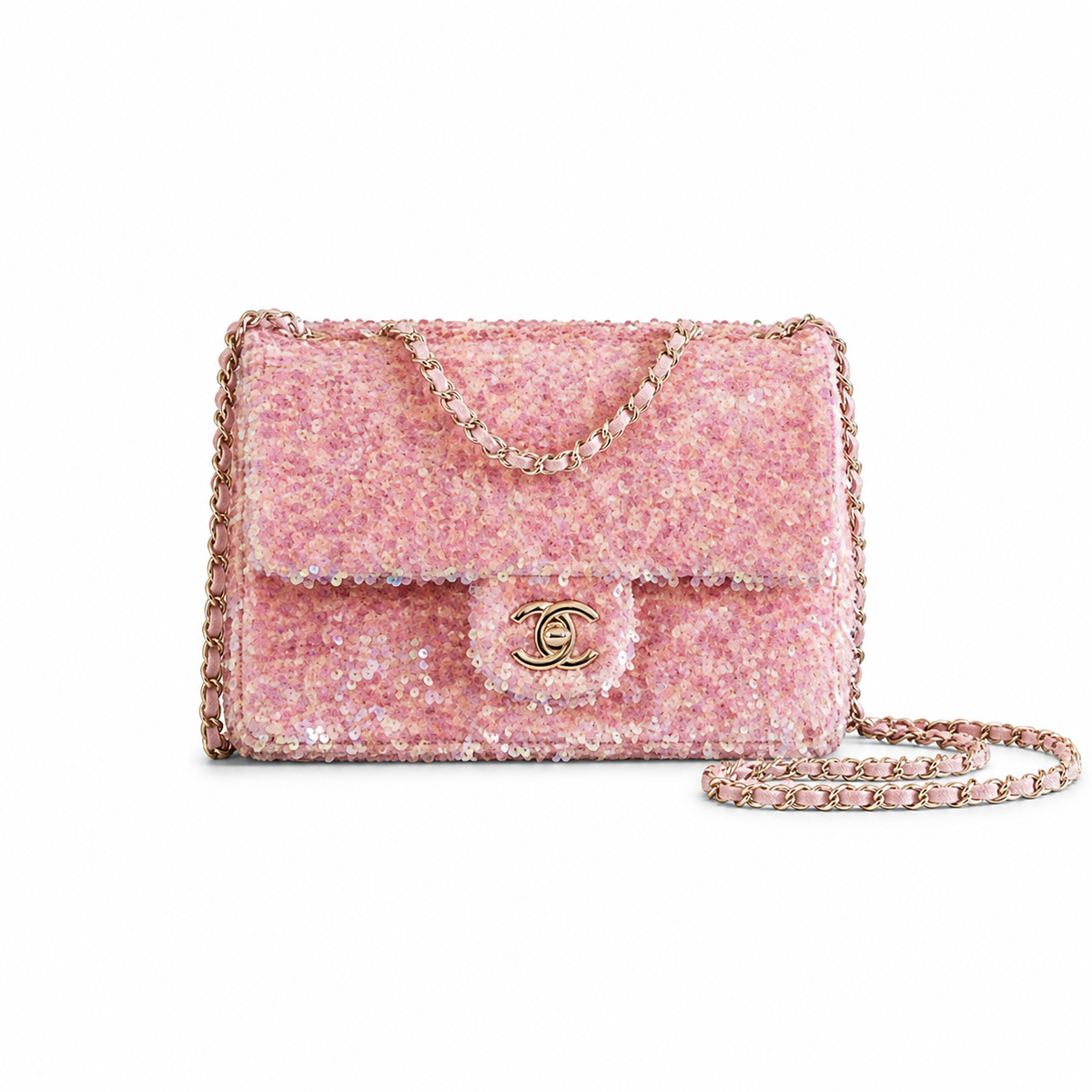Chanel Quilted CC Rectangular Flap Bag | Gold Chain — 21cm
