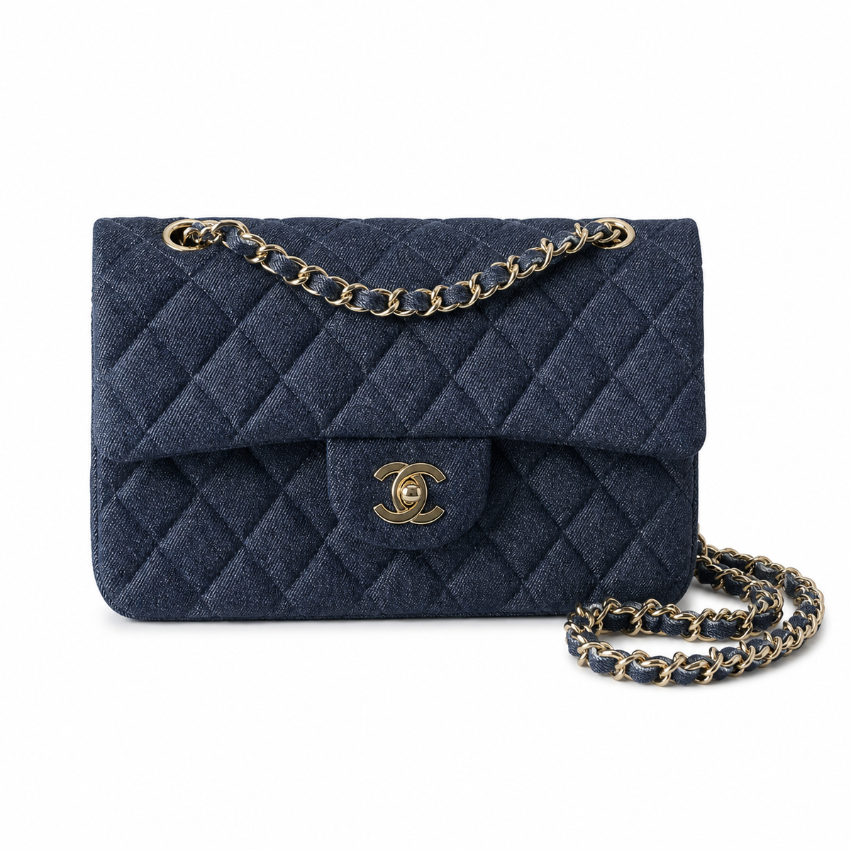Chanel Classic Quilted Flap Bag | CC Hardware & Chain — 23cm