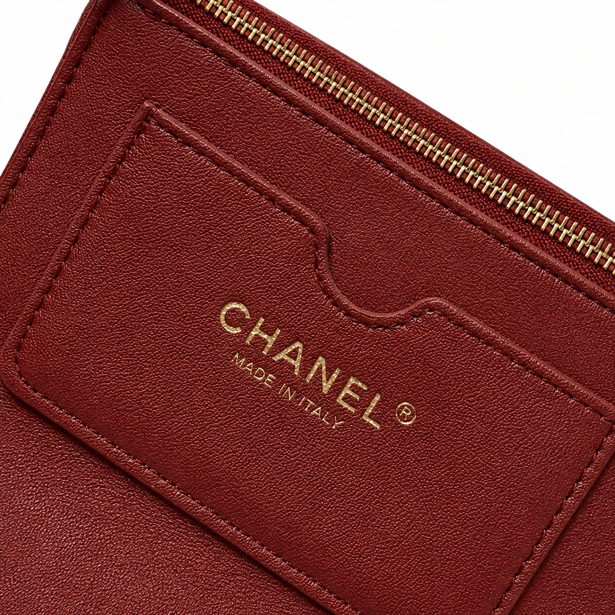 Chanel Black Chevron-Quilted Lambskin Envelope Bag | Gold CC & Deep Red Interior
