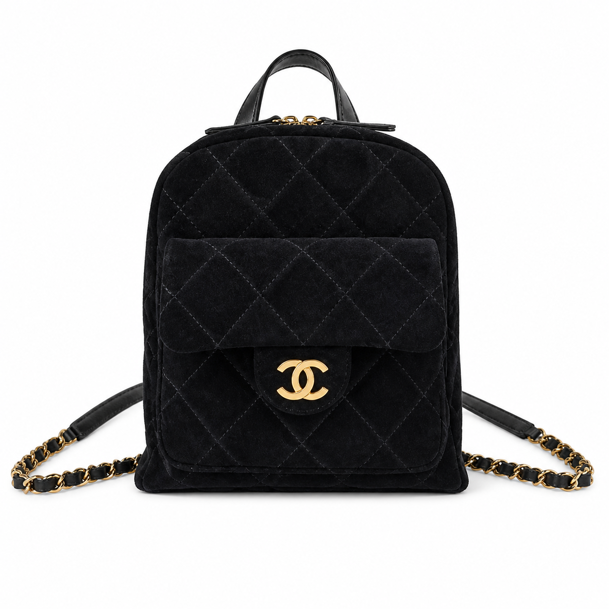 Chanel Classic Quilted Backpack | CC Hardware Chain Straps — 22cm