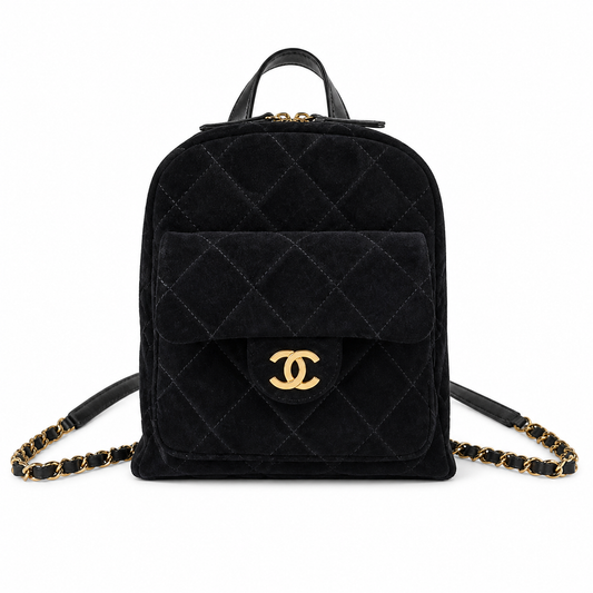 Chanel Classic Quilted Backpack | CC Hardware Chain Straps — 22cm