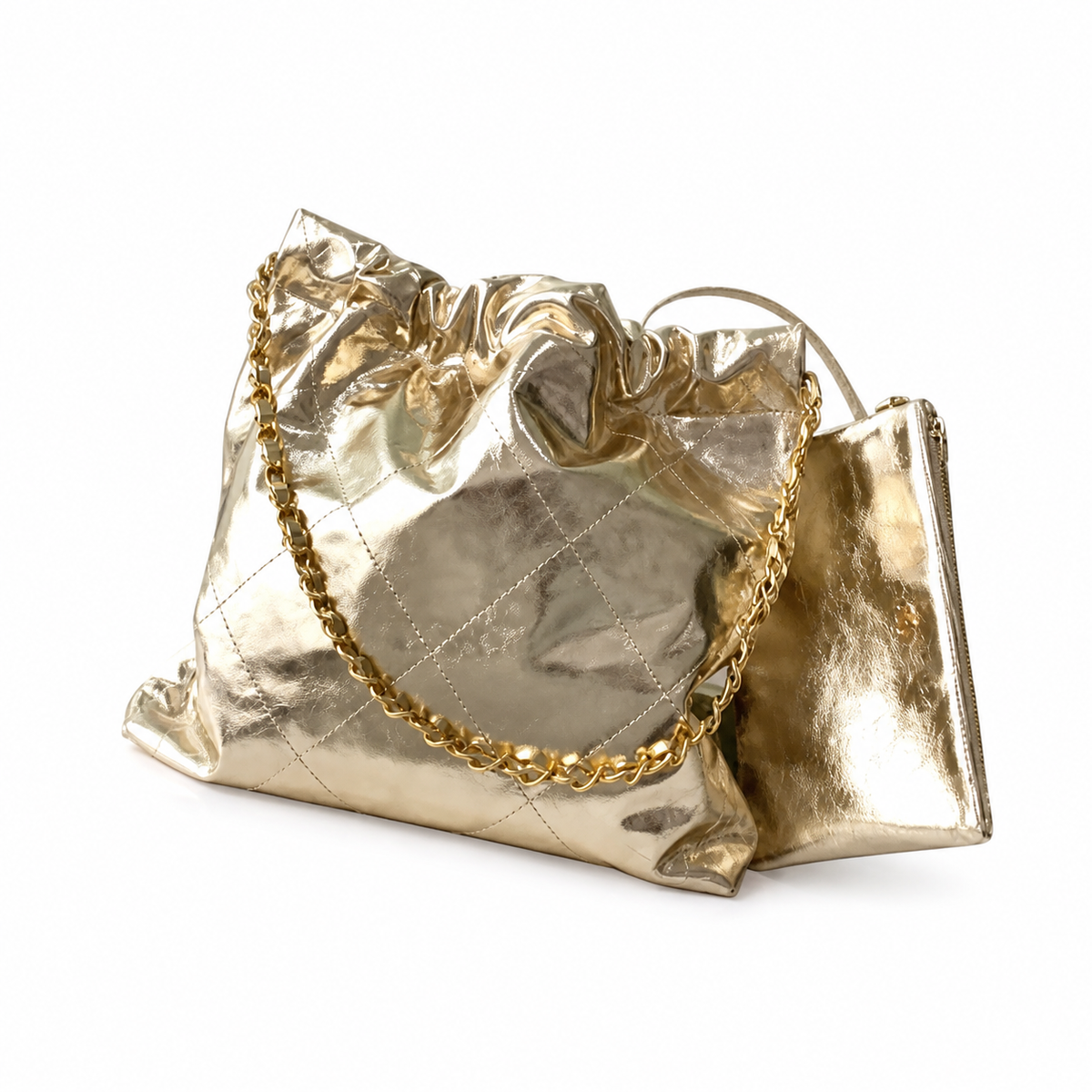 Chanel Classic Quilted Tote Bag | CC Hardware Leather Chain Strap — Large Capacity