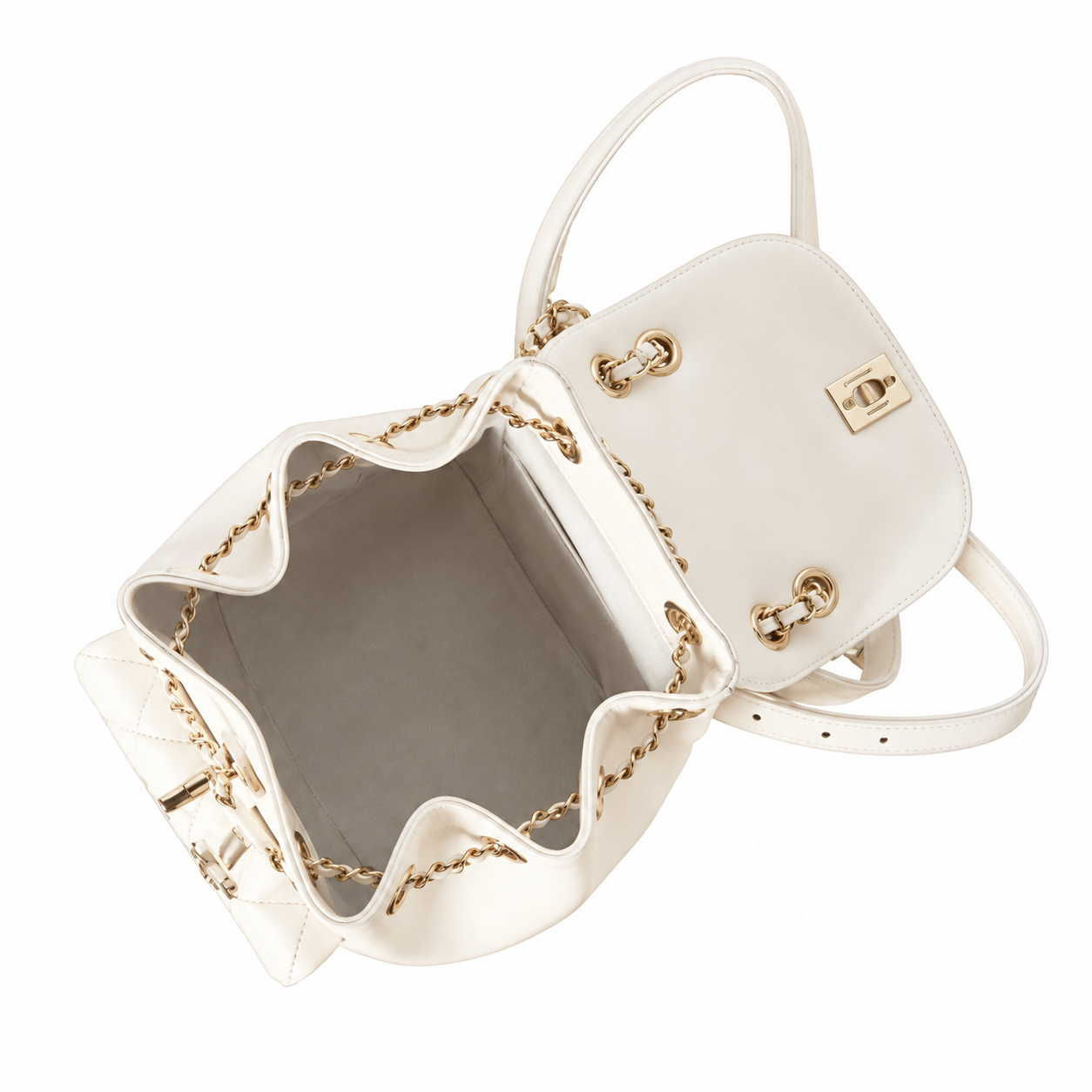 Chanel Duma Backpack Ivory White 18×18×12cm