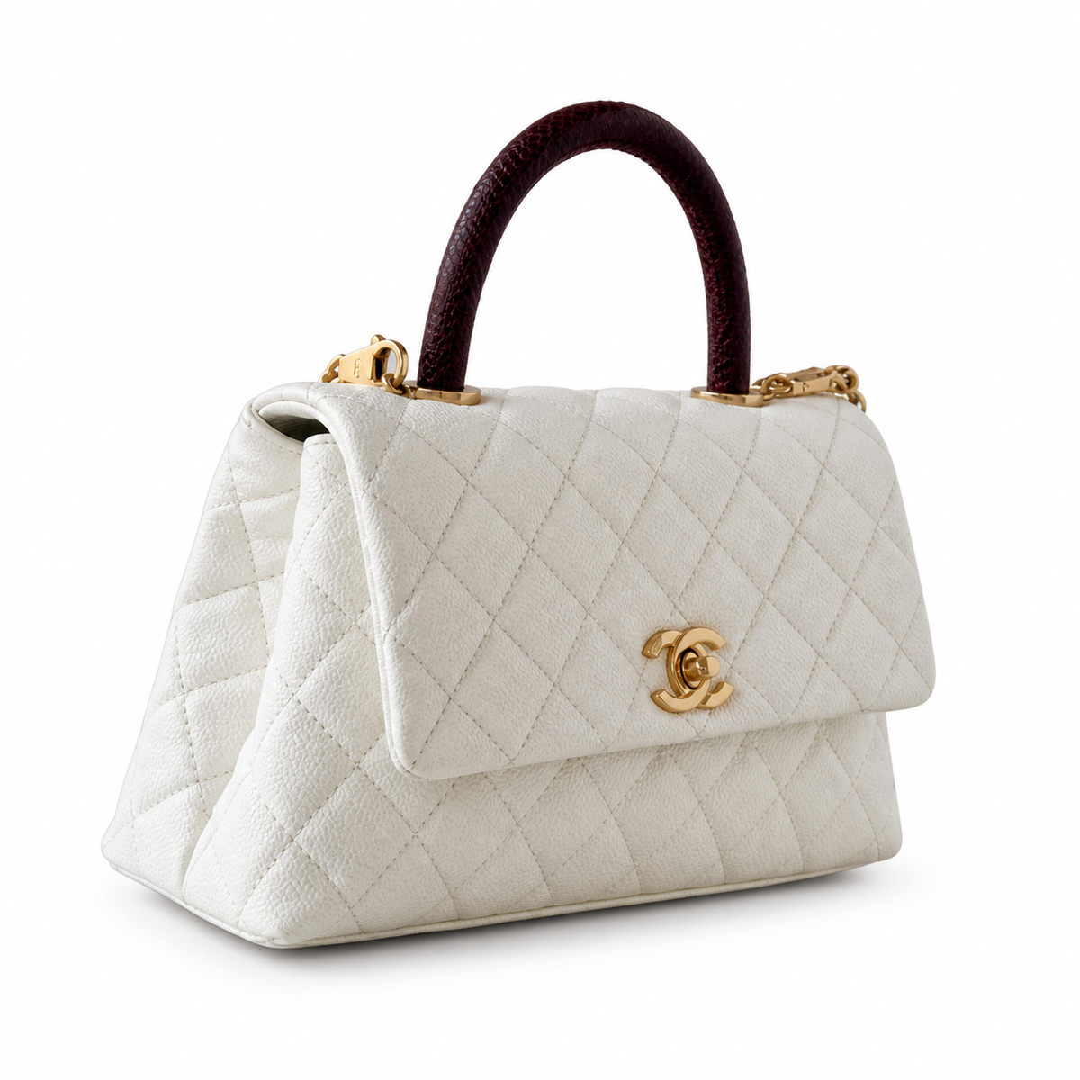 Chanel Classic Quilted Flap Bag | CC Turn-Lock Leather Chain Strap — 24cm