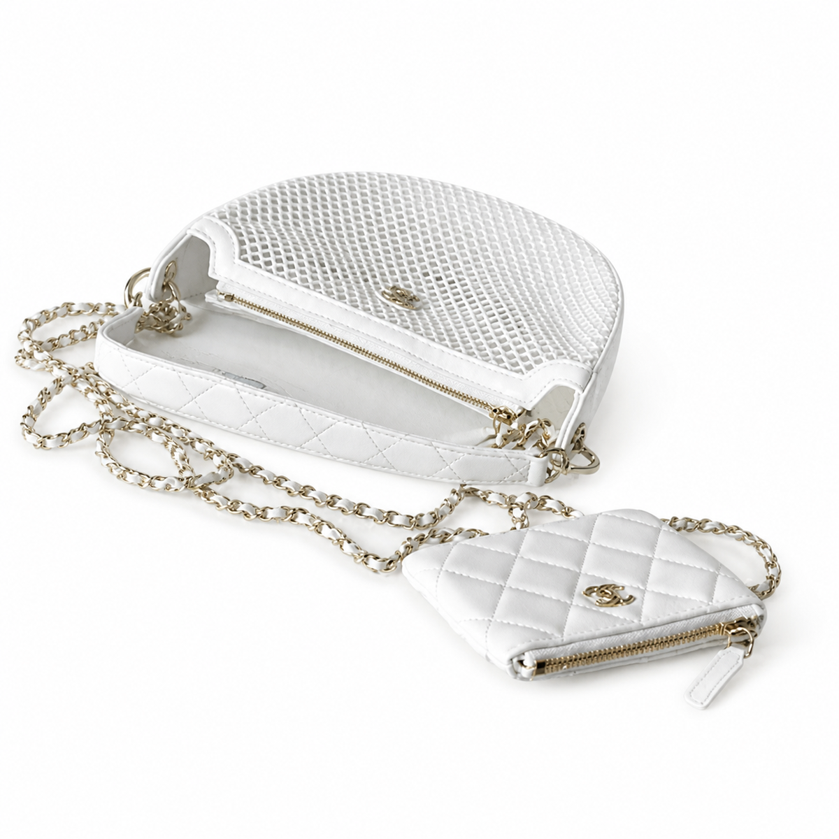 Chanel Quilted CC Small Top Handle Bag | Detachable Chain — 22cm