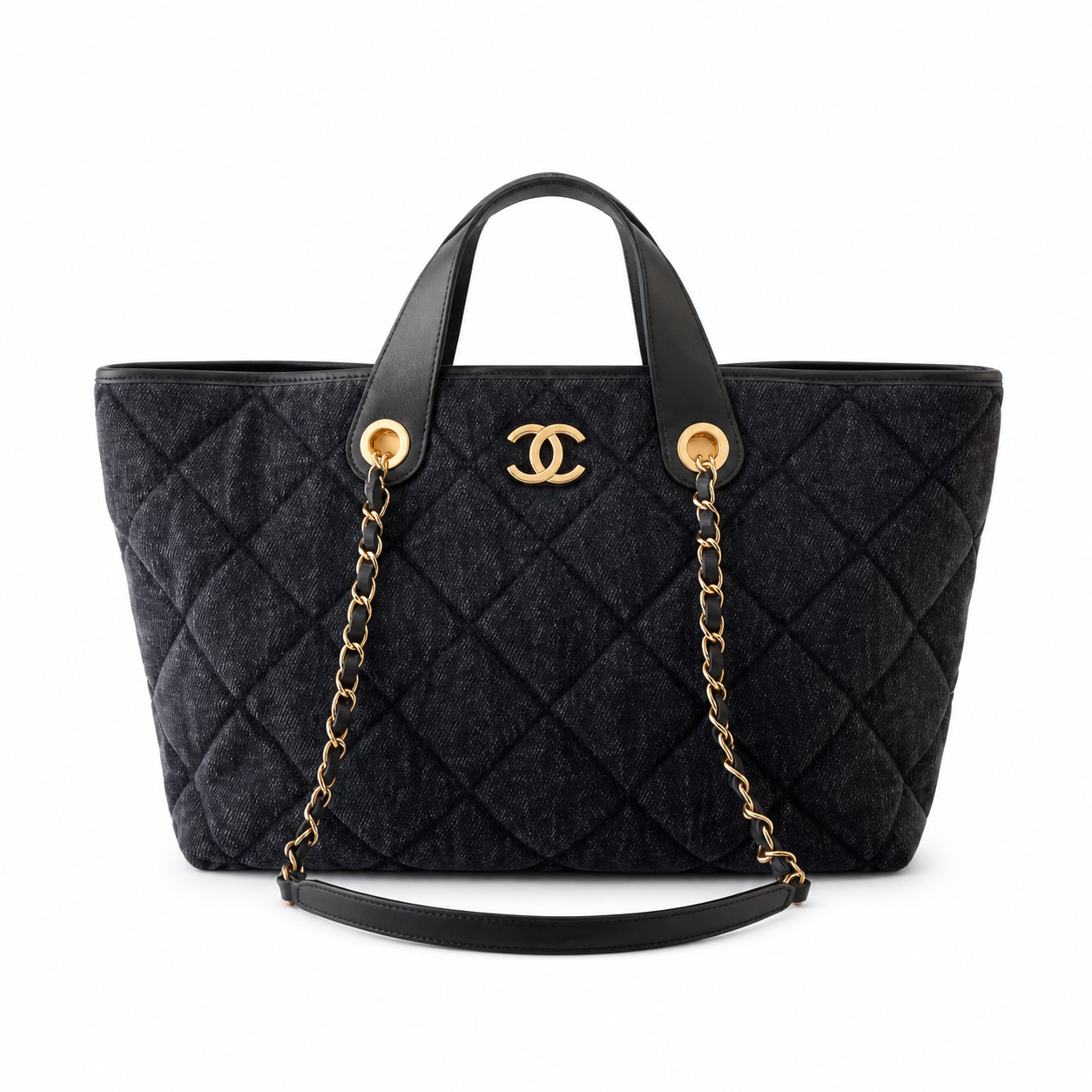 Chanel Classic Quilted Large Chain Tote Bag | CC Logo Hardware — 44cm