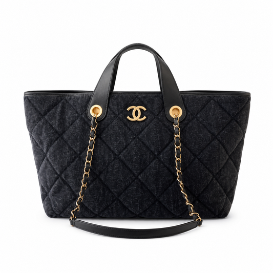 Chanel Classic Quilted Large Chain Tote Bag | CC Logo Hardware — 44cm