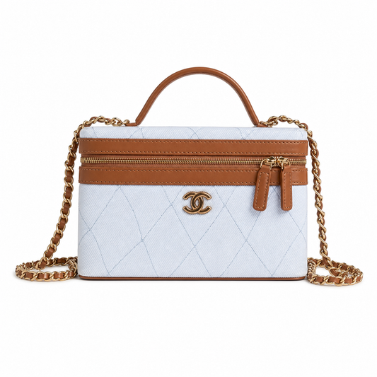 Chanel Classic Quilted Mini Flap Bag | CC Hardware & Gold Chain — 19.5cm