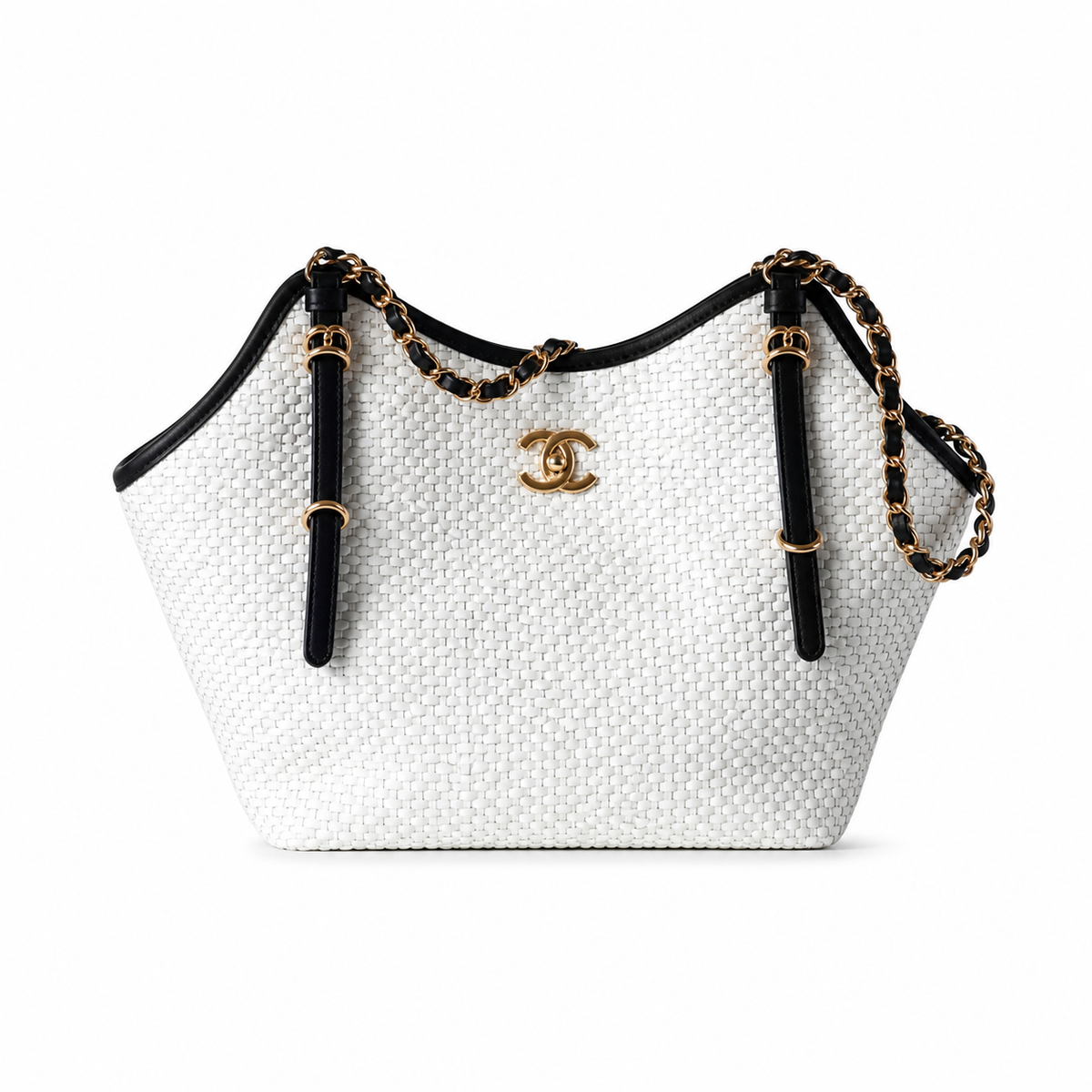 Chanel Classic Quilted Handbag | CC Hardware & Gold Chain — 28cm