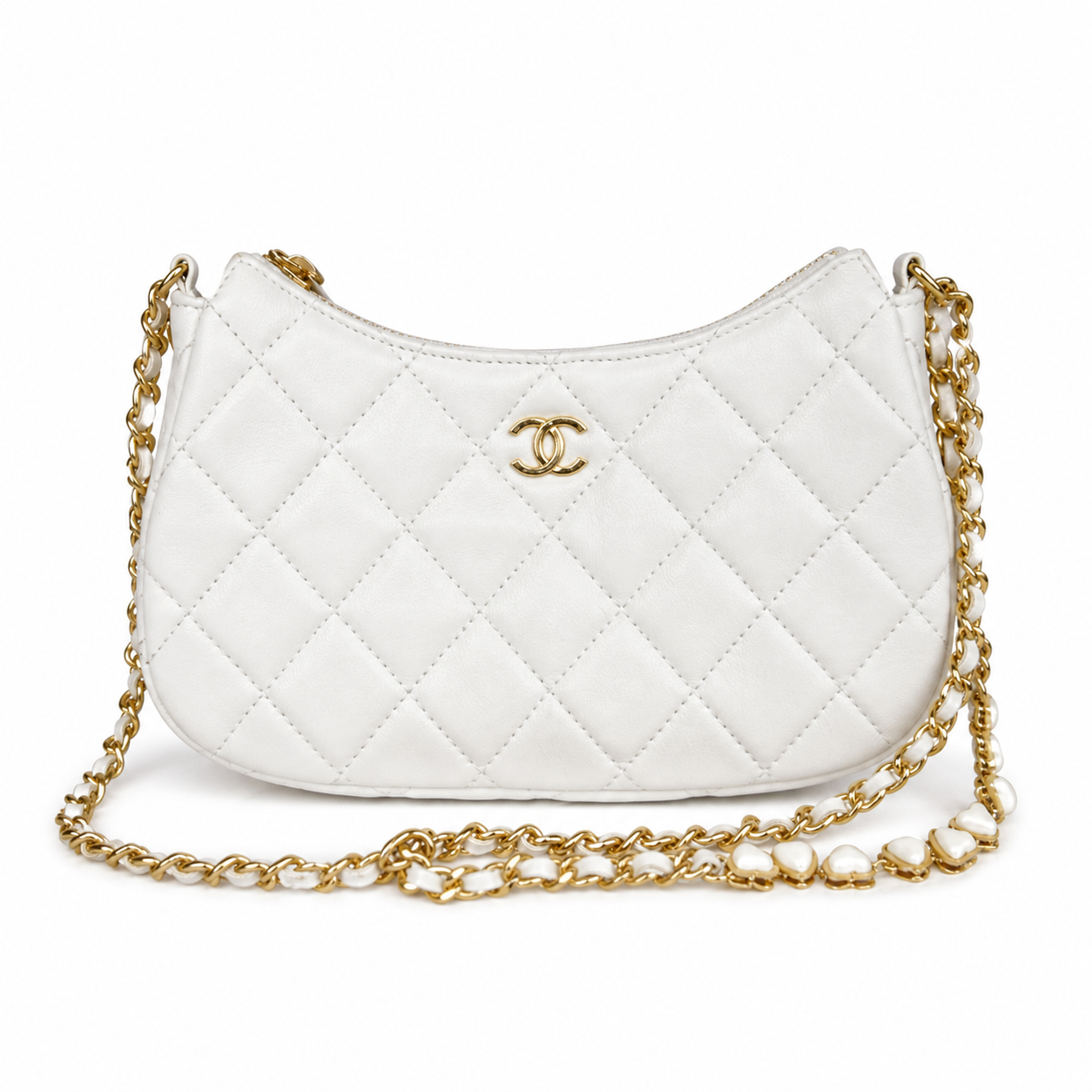 Chanel Classic Quilted Mini Flap Bag | CC Turn-Lock Gold Hardware — 20cm Horizontal