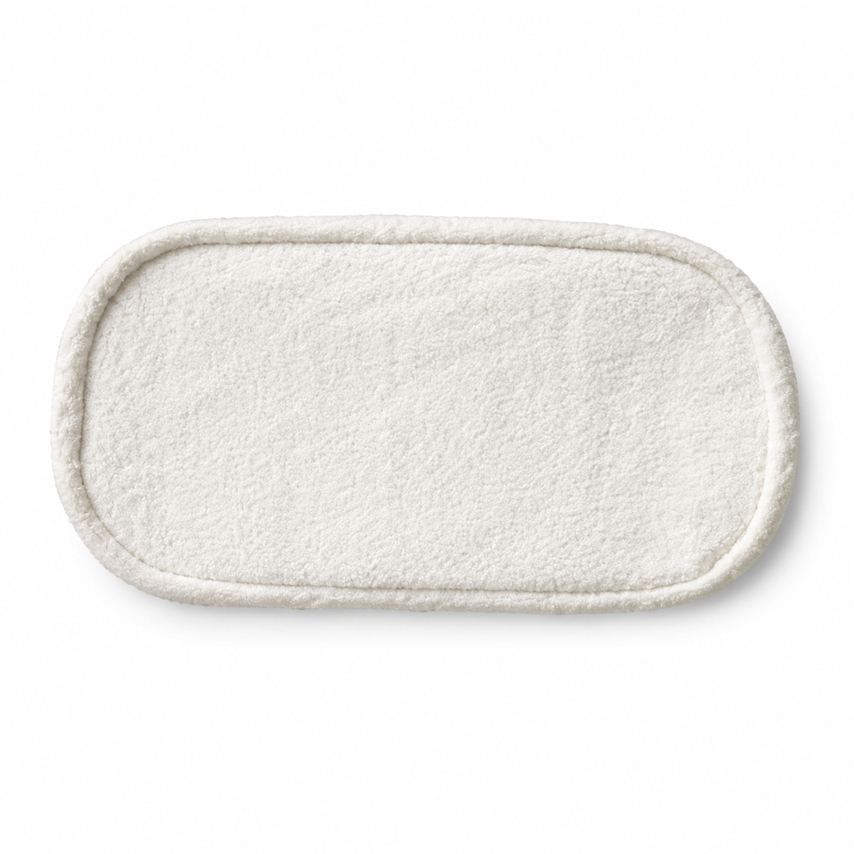Chanel Ivory White Terry Cloth Hobo Bag & Zip Pouch Set | Tonal CC & Appliqué CC