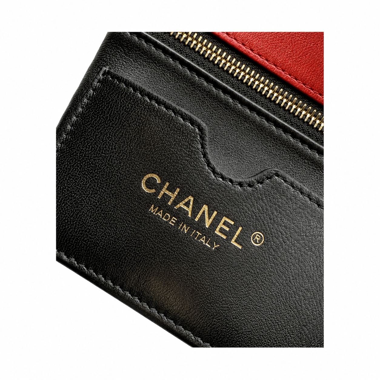 Chanel Scarlet Red Chevron-Quilted Lambskin Envelope Bag | Gold Snap & Black Interior