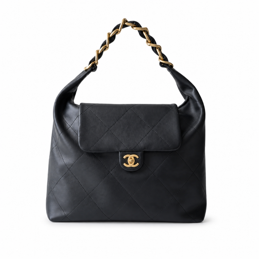 Chanel Classic Quilted Large Shopping Bag | CC Turn-Lock Top Handle — 47cm