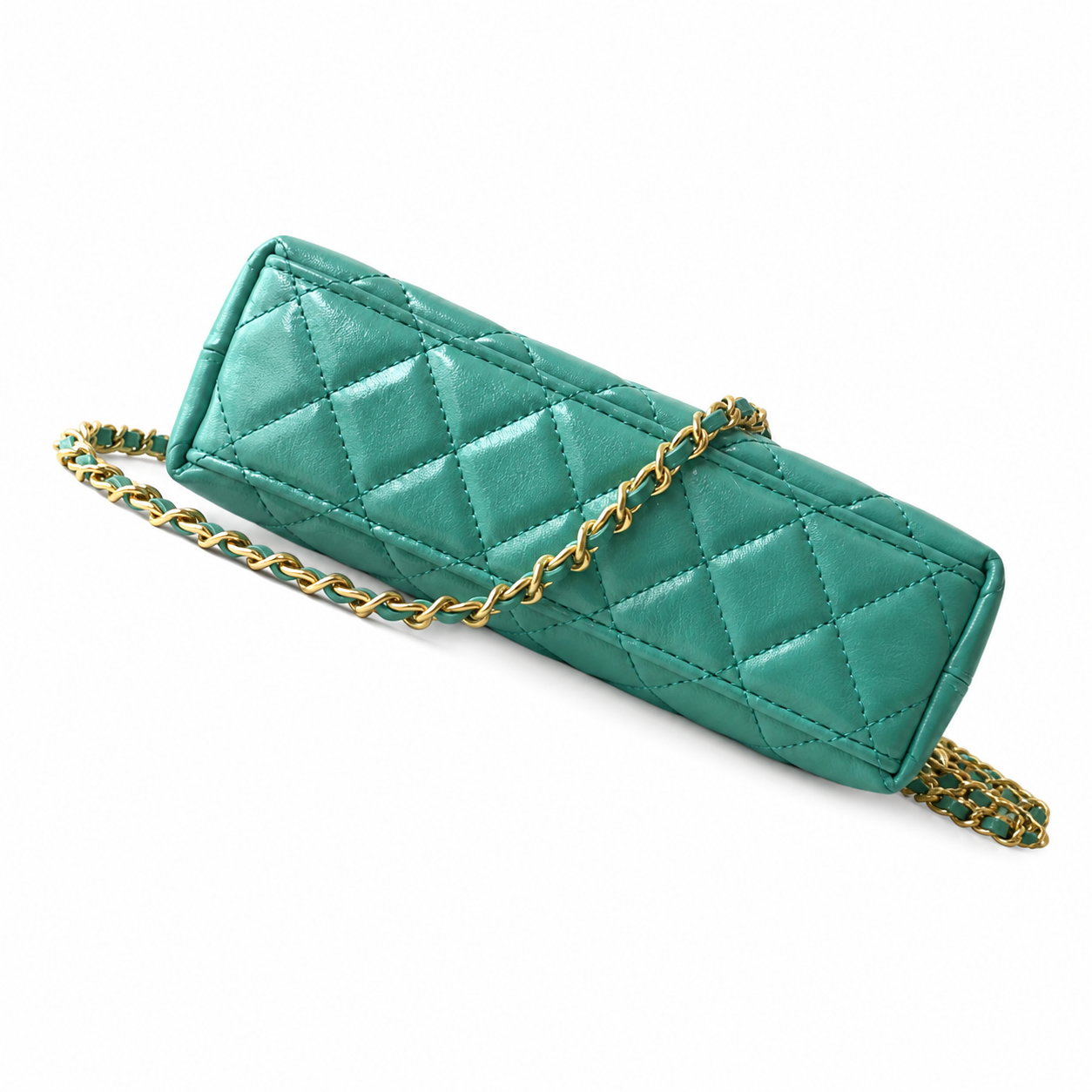 Chanel Classic Quilted Mini Flap Bag | CC Turn-Lock Leather Chain Strap — 13x19cm