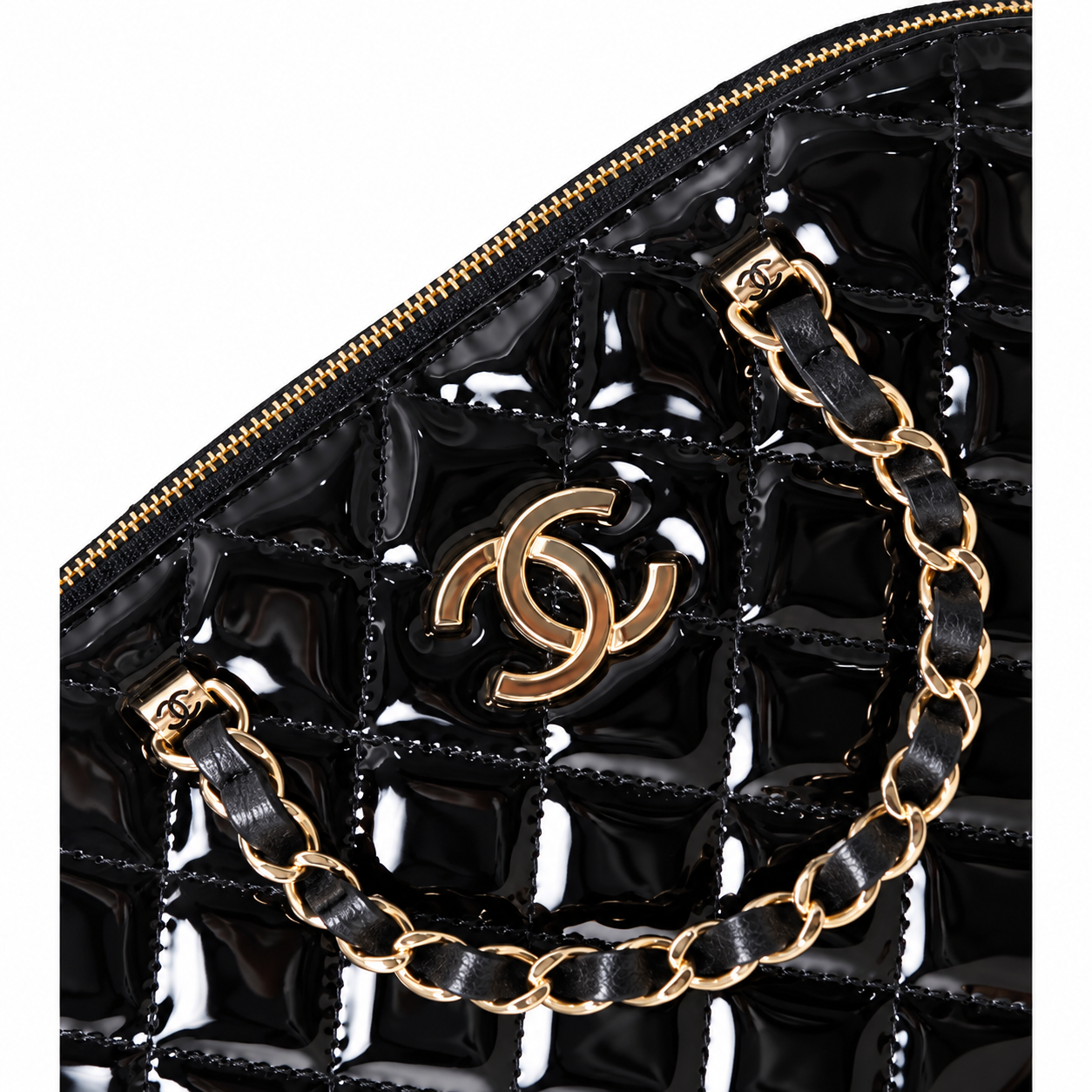 Chanel Quilted Silver Chain Vertical Bag 20.5×28.5×7cm
