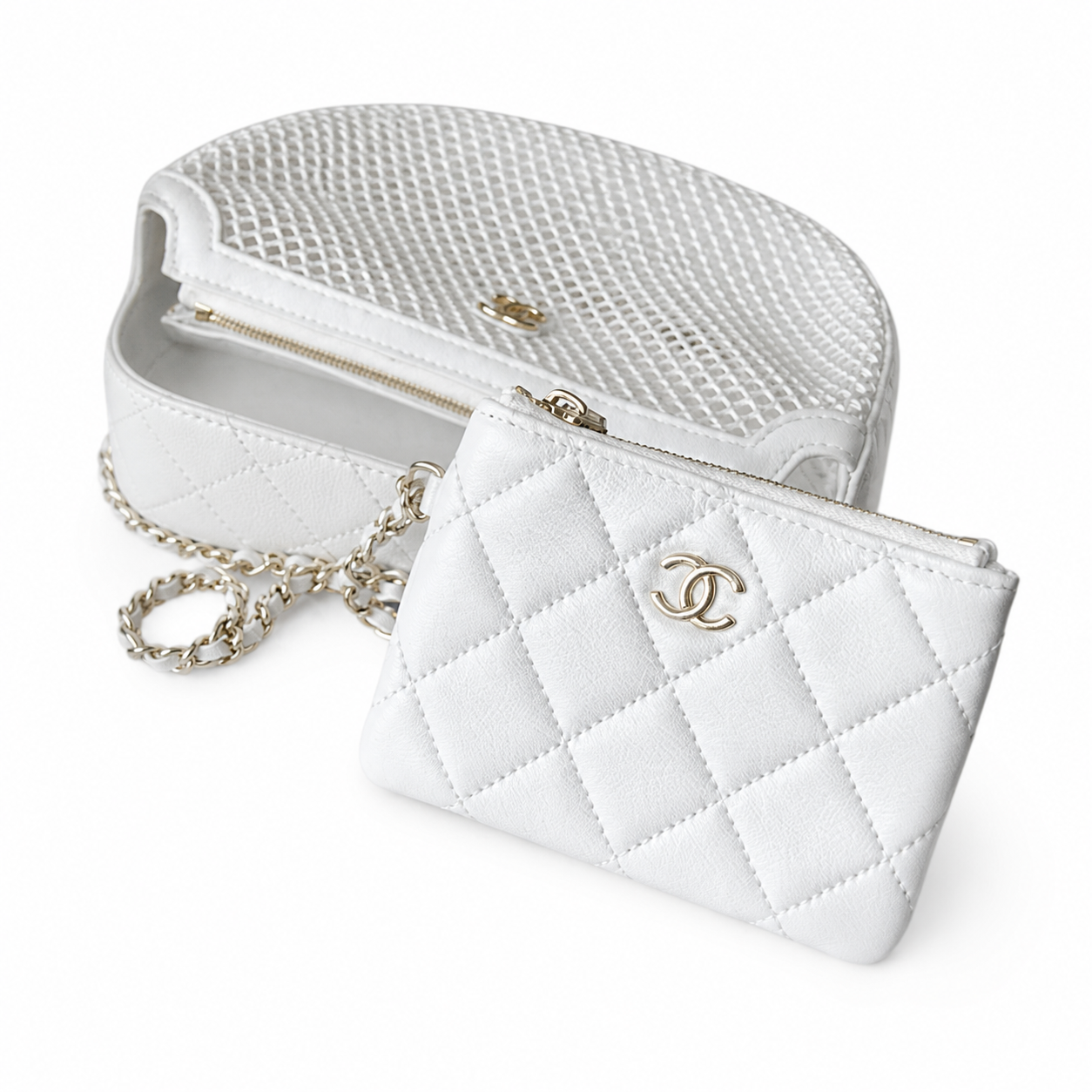 Chanel Quilted CC Small Top Handle Bag | Detachable Chain — 22cm