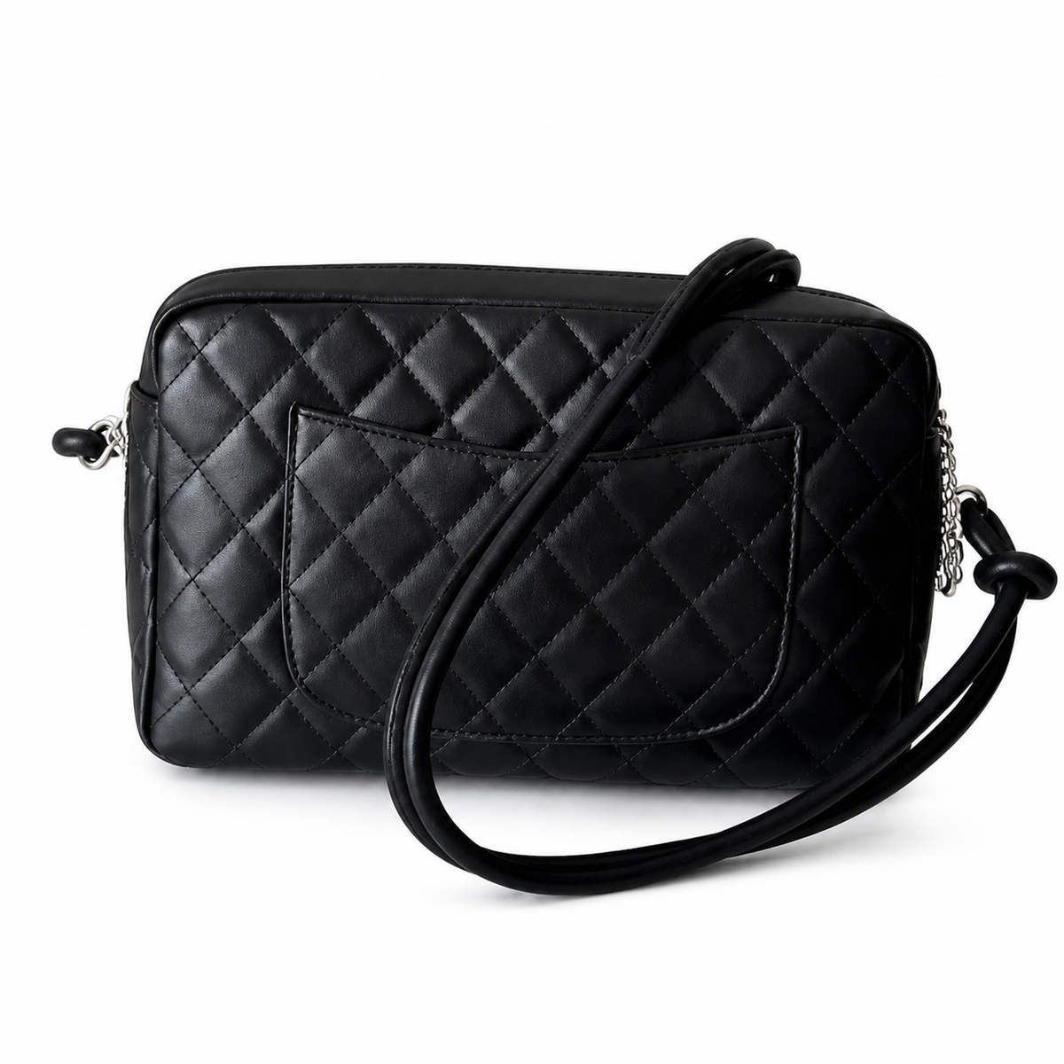 Chanel Quilted CC Wide Top Handle Bag | Detachable Chain — 27cm