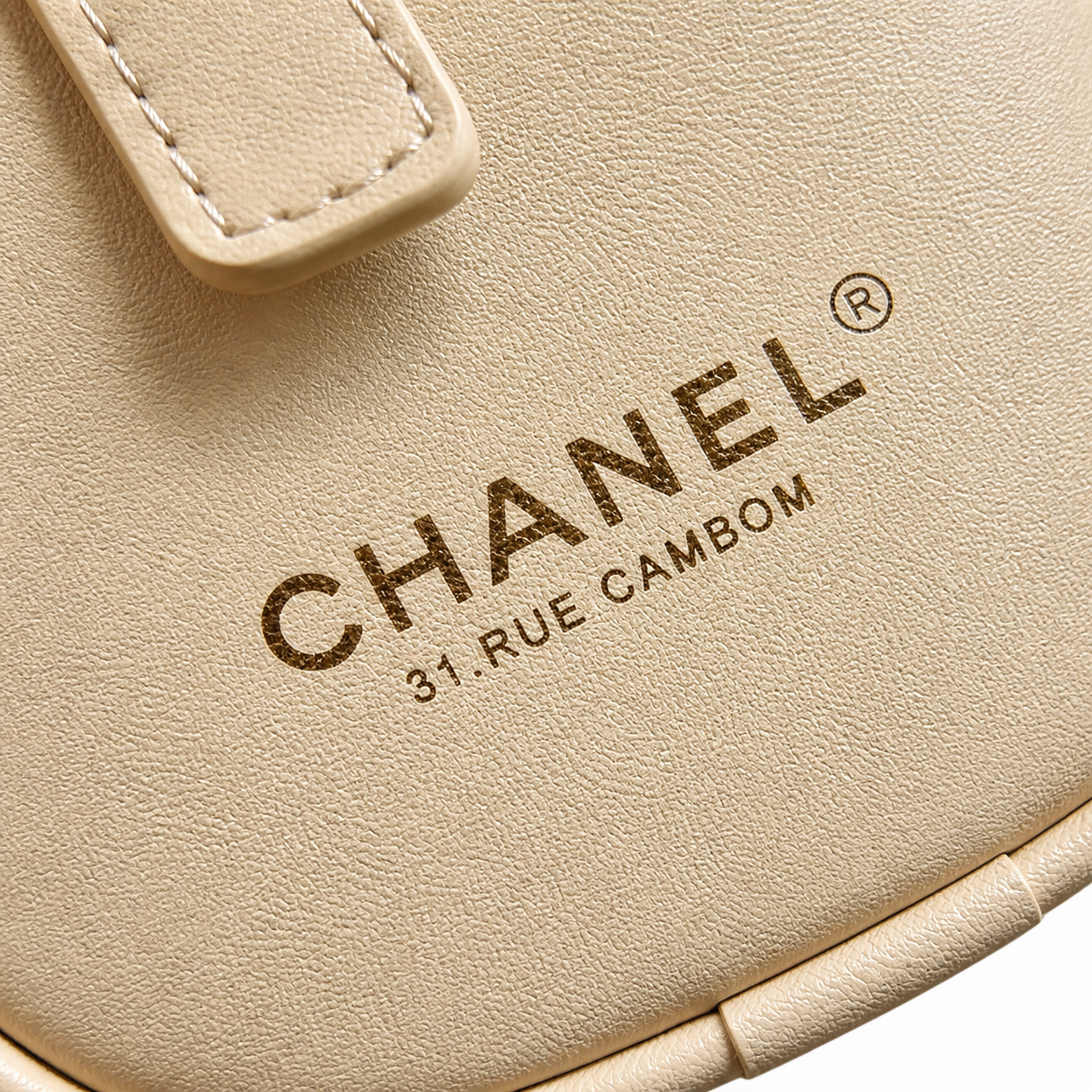 Chanel Ivory Calfskin Mini Bowling Bag | 31 Rue Cambon Emboss & Gold Chain — 21cm