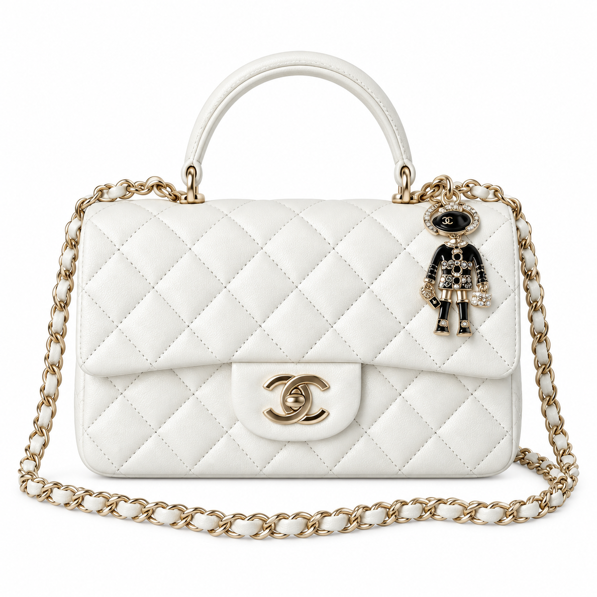 Chanel Quilted Leather Flap Bag 20cm