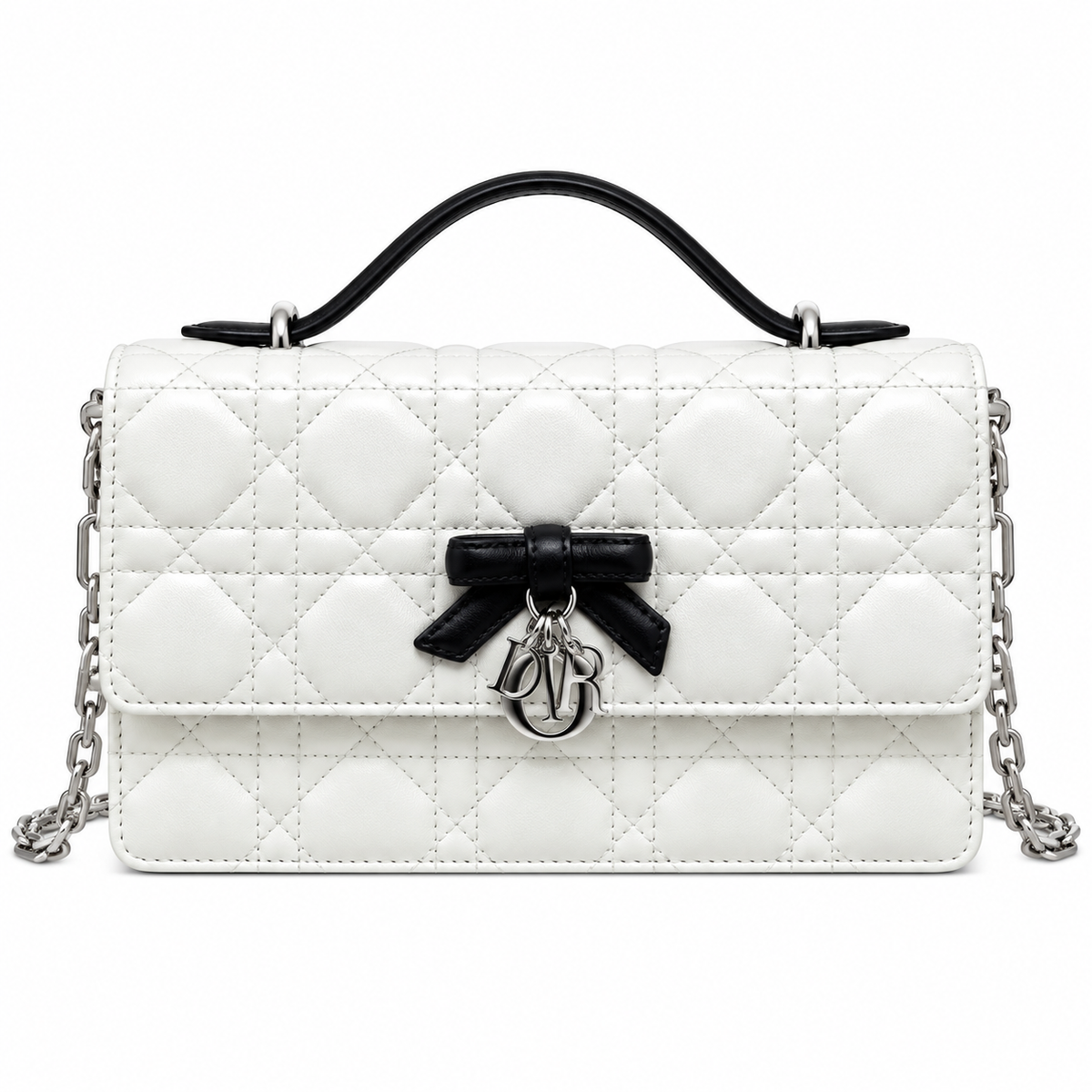 Dior Cannage Quilted Sleek Shoulder Bag 21cm