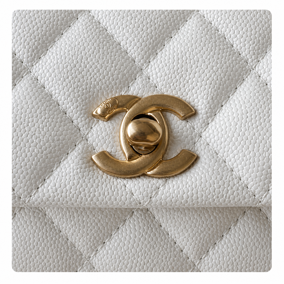 Chanel Classic Quilted Flap Bag | CC Turn-Lock Leather Chain Strap — 24cm
