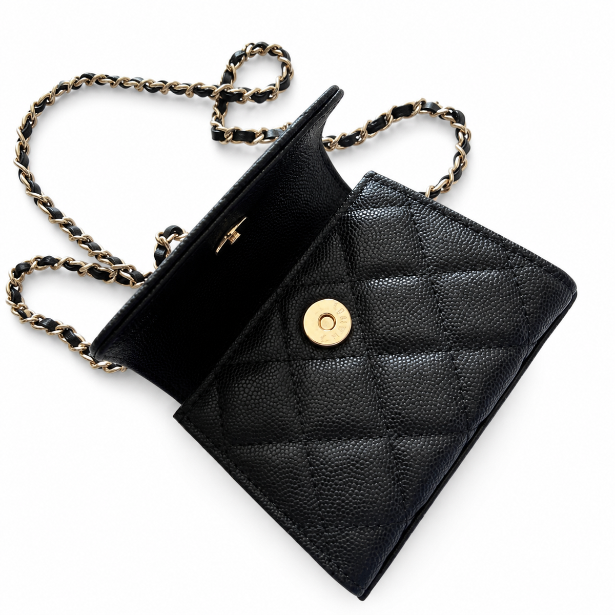 Chanel Quilted CC Mini Bag | Gold Chain Strap — 11cm