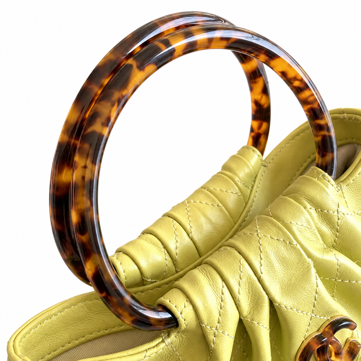 Chanel Classic Quilted Top Handle Handbag | CC Turn-Lock Chain Strap — 24cm