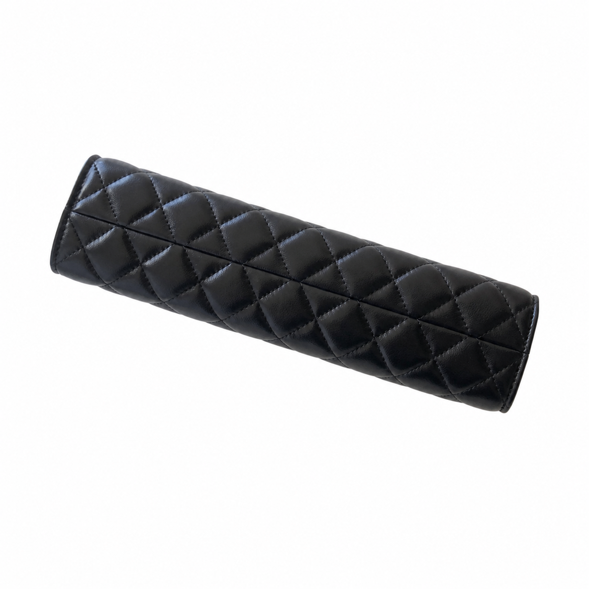 Chanel Quilted Lambskin Top Handle Tote | Gold Ring Black — 14x22cm