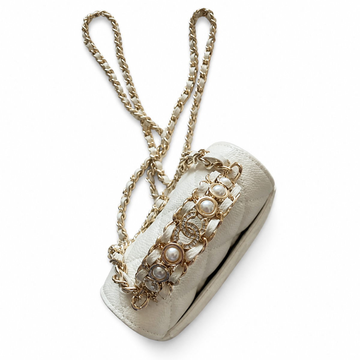 Chanel Quilted CC Mini Flap Bag | Gold Chain Strap — 11cm