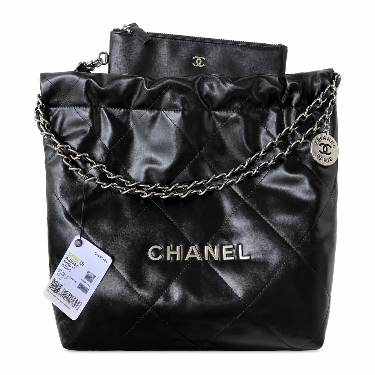 Chanel Classic Quilted Tote Bag | CC Hardware Leather Chain Strap — 35x37cm