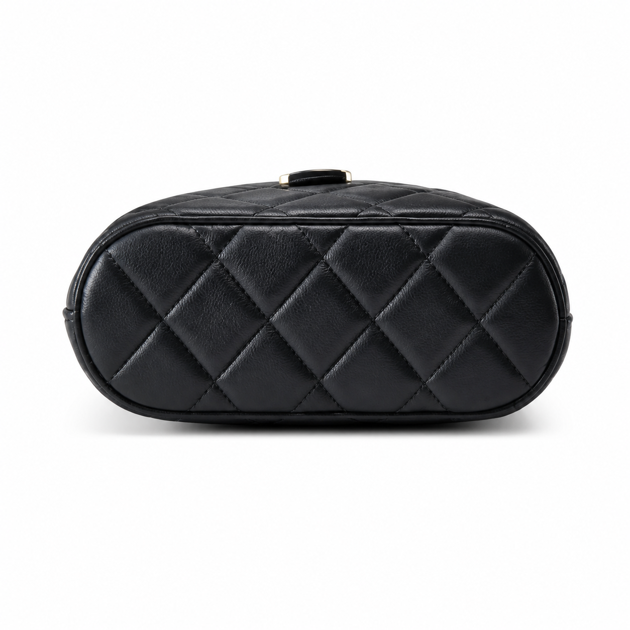 Chanel Black Quilted Lambskin Mini Bucket Bag | Double-Pull Gold Zipper, Dual Compartment & D-Ring Top Handle