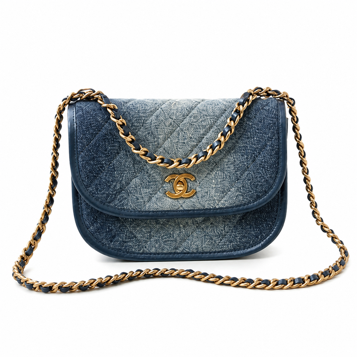 Chanel Classic Quilted Vertical Flap Bag | CC Turn-Lock Chain Strap — 23.5cm