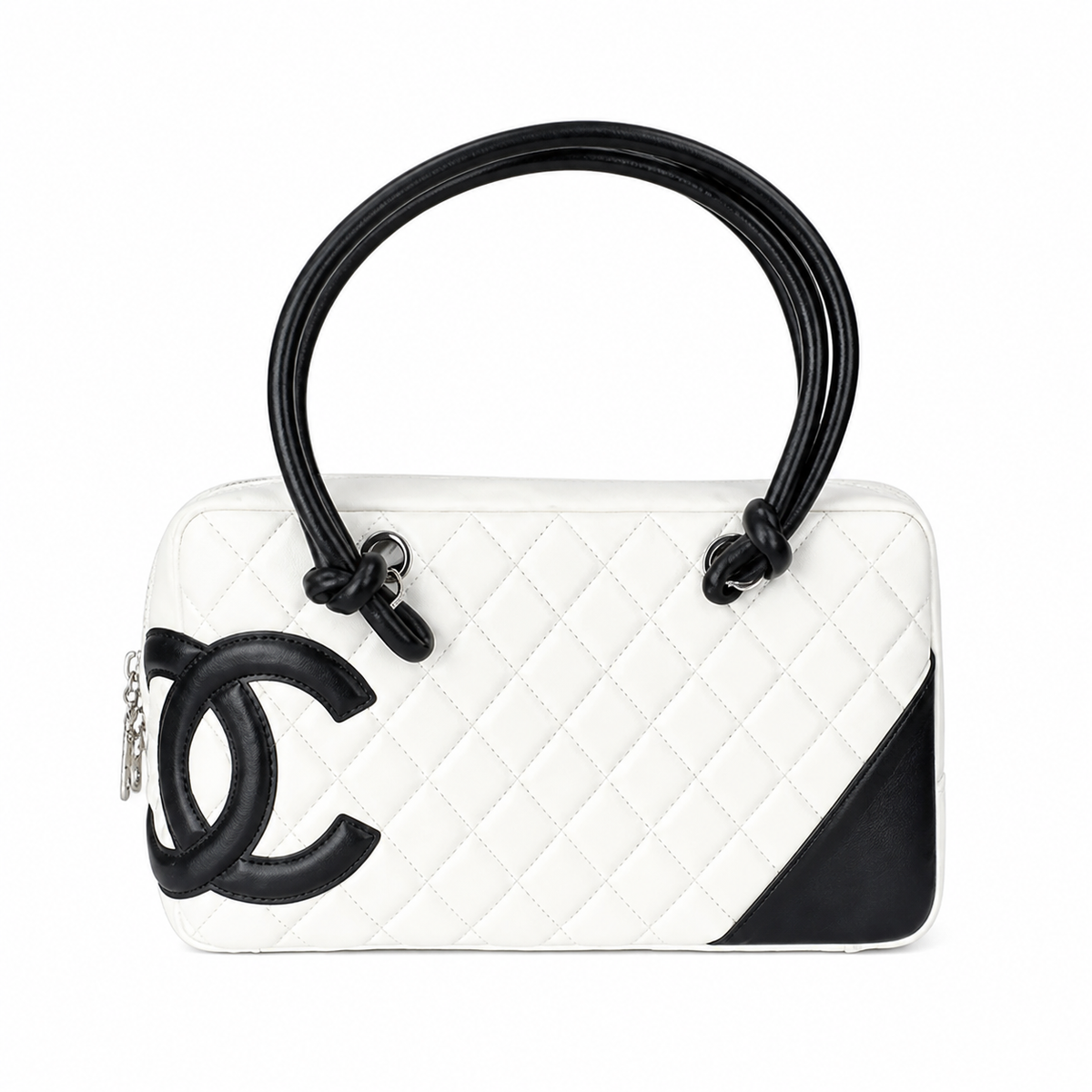 Chanel Quilted CC Medium Top Handle Bag | Detachable Chain — 27cm