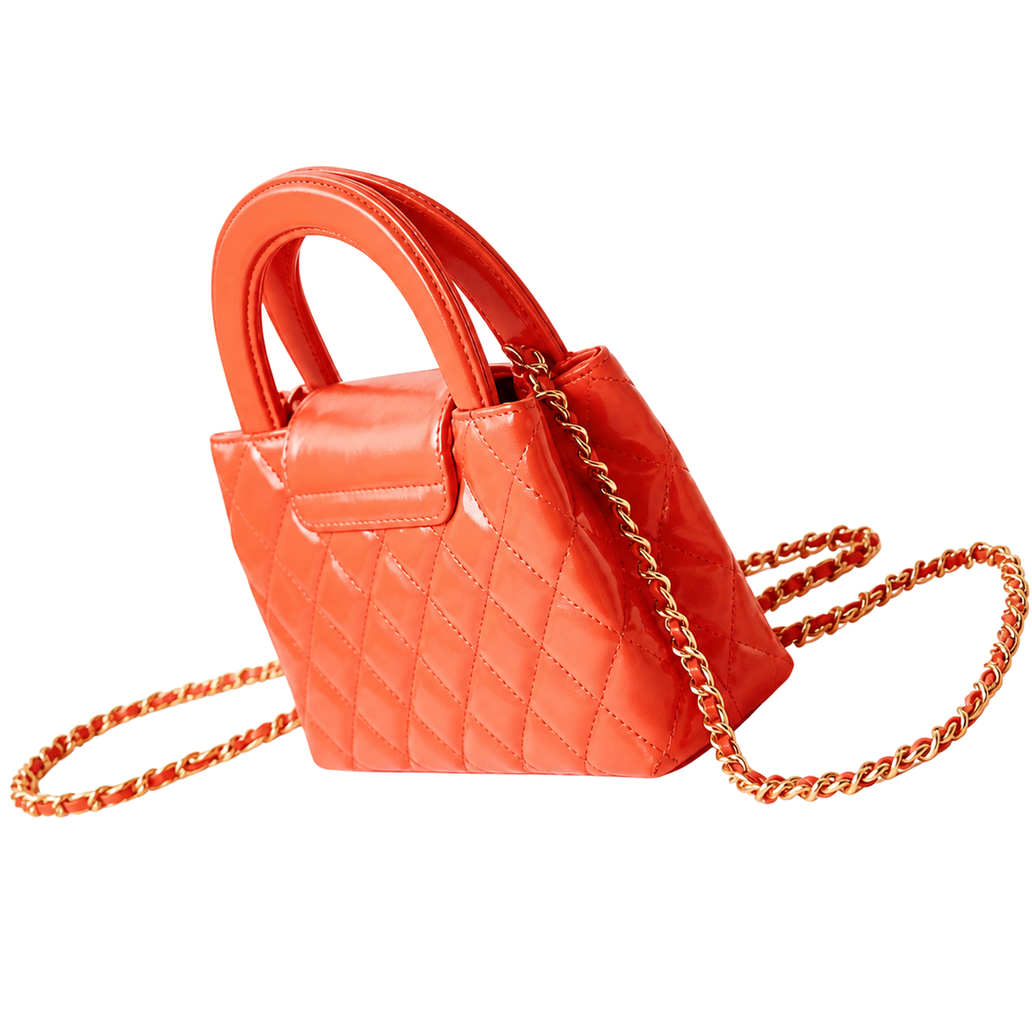 Chanel Classic Quilted Mini Flap Bag | CC Turn-Lock Leather Chain Strap — 13x19cm