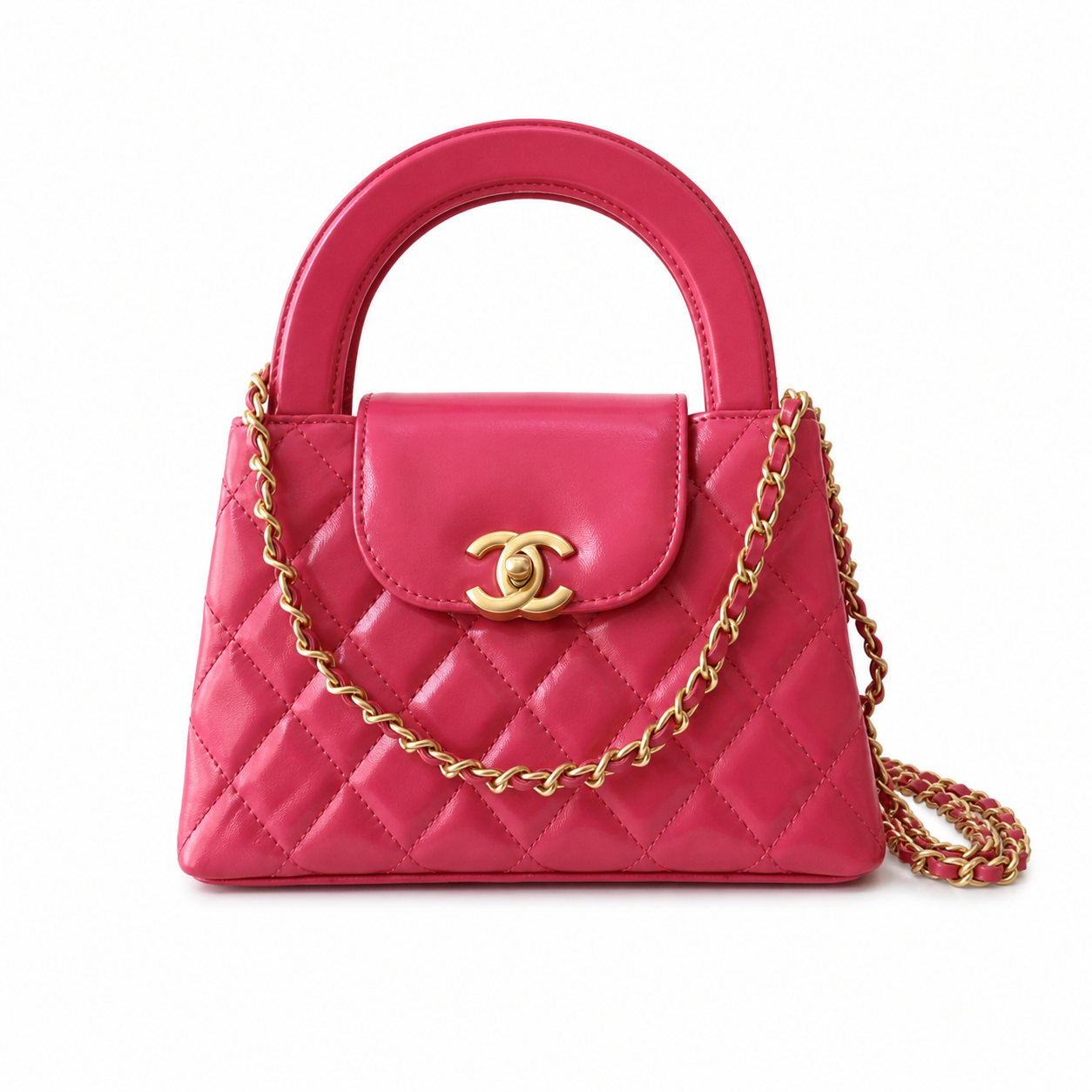 Chanel Classic Quilted Mini Flap Bag | CC Turn-Lock Leather Chain Strap — 13x19cm