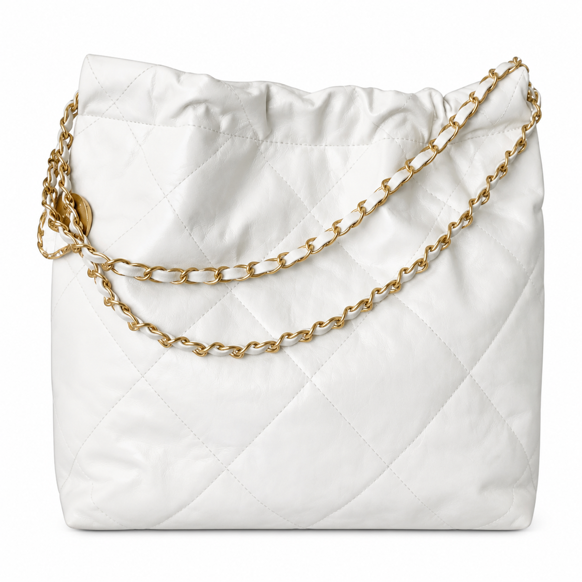 Chanel Classic Quilted Tote Bag | CC Hardware Leather Chain Strap — 35x37cm