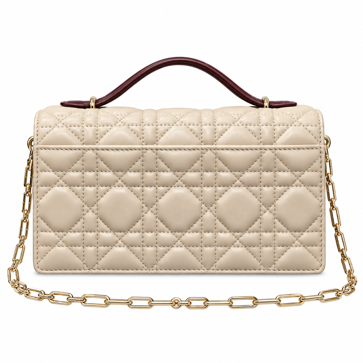 Dior Cannage Quilted Baguette Shoulder Bag 21cm