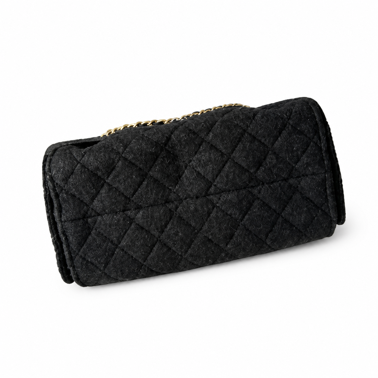 Chanel Classic Quilted Handbag | CC Turn-Lock Rigid Top Handle Chain Strap — 30x26cm