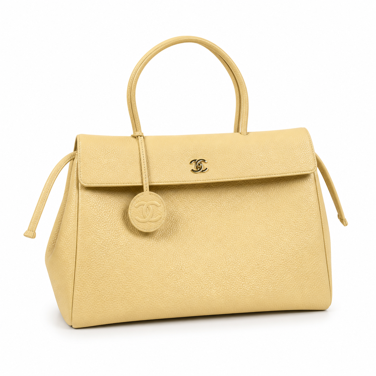 Chanel Large Neo Executive Tote Butter Yellow Grained Calfskin | Gold CC Turn-Lock — 43cm